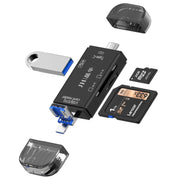 Lettore di schede multifunzione JINGHUA USB 2.0 Lettore di schede per computer per telefono cellulare con doppio slot per scheda SD/TF