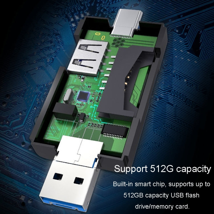 Lettore di schede multifunzione JINGHUA USB 2.0 Lettore di schede per computer per telefono cellulare con doppio slot per scheda SD/TF