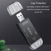 Lettore di schede multifunzione JINGHUA USB 2.0 Lettore di schede per computer per telefono cellulare con doppio slot per scheda SD/TF