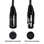Cavo microfono bilanciato XLR maschio-femmina 1.5-10m