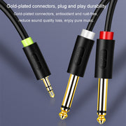 Cavo audio JINGHUA da 3,5 mm a doppio 6,5 mm Cavo audio amplificatore mixer a doppio canale 1 in 2, 0.5m, 1.5m, 3m, 5m, 10m