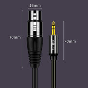Cavo audio microfono 3,5 mm maschio a XLR femmina