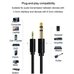 Cavo audio 3,5 mm a 6,35 mm per amplificatore chitarra
