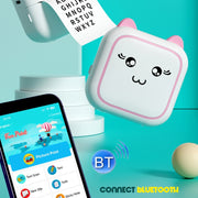Stampante termica fotografica portatile Bluetooth M5 Mini Cartoon, Blue, Pink