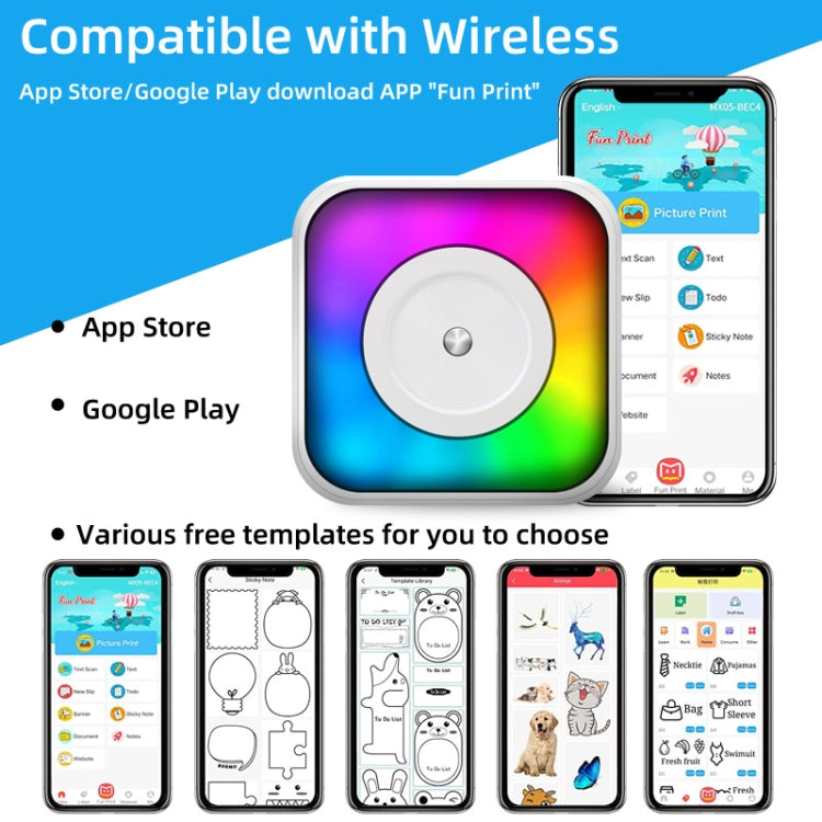 Stampante etichette termica Bluetooth portatile 1200mAh