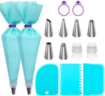 Set di ugelli per torta in acciaio inossidabile 15 in 1 per glassa in silicone, crema e pasticceria, 15pcs /Set