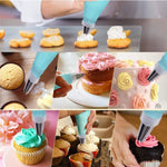 Set di ugelli per torta in acciaio inossidabile 15 in 1 per glassa in silicone, crema e pasticceria, 15pcs /Set