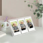 Per cornice per foto trasparente per PC trasparente a tre quadrati verticale Polaroid Mini