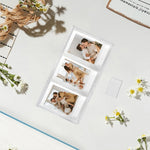 Per cornice per foto trasparente per PC trasparente a tre quadrati verticale Polaroid Mini