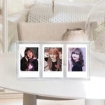 Per cornice per foto trasparente per PC trasparente a tre quadrati verticale Polaroid Mini