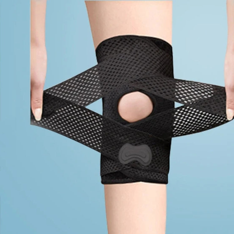 Ginocchiera sportiva traspirante di sesta generazione regolabile per corsa all'aperto, escursionismo, cinturino rotuleo, M, L, XL, XXL