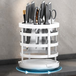 Home Addensare Coltello Organizzatore Bacchette Cilindro Cucina Drenaggio Ripiano da appoggio, Fixed (White), Fixed (Black), Fixed (Creamy), Rotary (White), Rotary (Black), Rotary (Creamy)