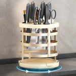 Home Addensare Coltello Organizzatore Bacchette Cilindro Cucina Drenaggio Ripiano da appoggio, Fixed (White), Fixed (Black), Fixed (Creamy), Rotary (White), Rotary (Black), Rotary (Creamy)