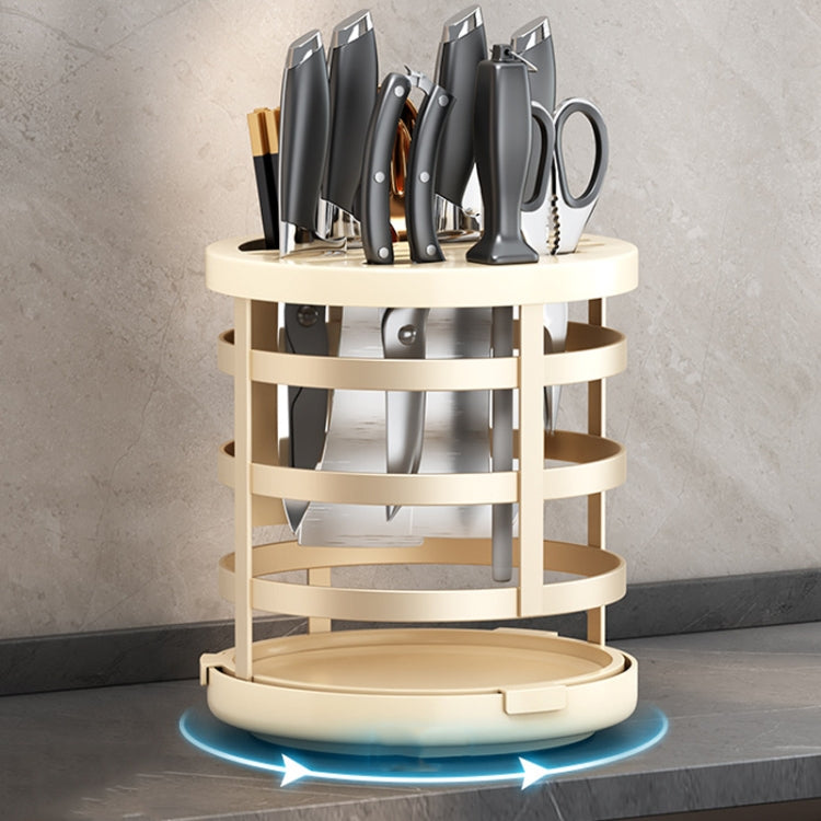 Home Addensare Coltello Organizzatore Bacchette Cilindro Cucina Drenaggio Ripiano da appoggio, Fixed (White), Fixed (Black), Fixed (Creamy), Rotary (White), Rotary (Black), Rotary (Creamy)
