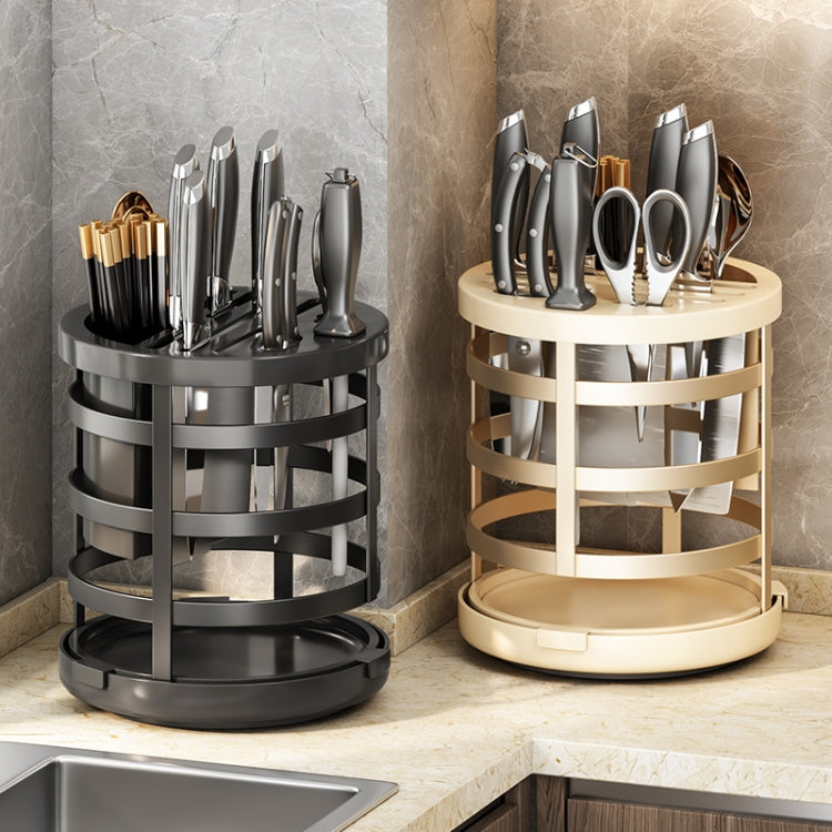 Home Addensare Coltello Organizzatore Bacchette Cilindro Cucina Drenaggio Ripiano da appoggio, Fixed (White), Fixed (Black), Fixed (Creamy), Rotary (White), Rotary (Black), Rotary (Creamy)