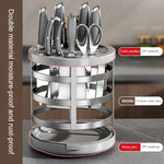 Home Addensare Coltello Organizzatore Bacchette Cilindro Cucina Drenaggio Ripiano da appoggio, Fixed (White), Fixed (Black), Fixed (Creamy), Rotary (White), Rotary (Black), Rotary (Creamy)