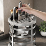 Home Addensare Coltello Organizzatore Bacchette Cilindro Cucina Drenaggio Ripiano da appoggio, Fixed (White), Fixed (Black), Fixed (Creamy), Rotary (White), Rotary (Black), Rotary (Creamy)
