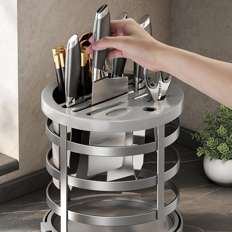 Home Addensare Coltello Organizzatore Bacchette Cilindro Cucina Drenaggio Ripiano da appoggio, Fixed (White), Fixed (Black), Fixed (Creamy), Rotary (White), Rotary (Black), Rotary (Creamy)