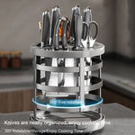 Home Addensare Coltello Organizzatore Bacchette Cilindro Cucina Drenaggio Ripiano da appoggio, Fixed (White), Fixed (Black), Fixed (Creamy), Rotary (White), Rotary (Black), Rotary (Creamy)