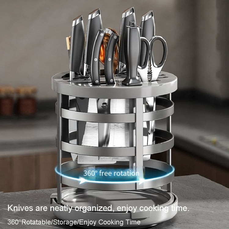 Home Addensare Coltello Organizzatore Bacchette Cilindro Cucina Drenaggio Ripiano da appoggio, Fixed (White), Fixed (Black), Fixed (Creamy), Rotary (White), Rotary (Black), Rotary (Creamy)