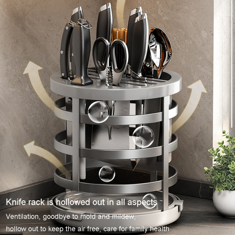 Home Addensare Coltello Organizzatore Bacchette Cilindro Cucina Drenaggio Ripiano da appoggio, Fixed (White), Fixed (Black), Fixed (Creamy), Rotary (White), Rotary (Black), Rotary (Creamy)