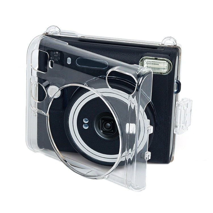 Per instax SQUARE SQ40 Custodia protettiva in cristallo trasparente per fotocamera con cordino, For instax SQUARE SQ40