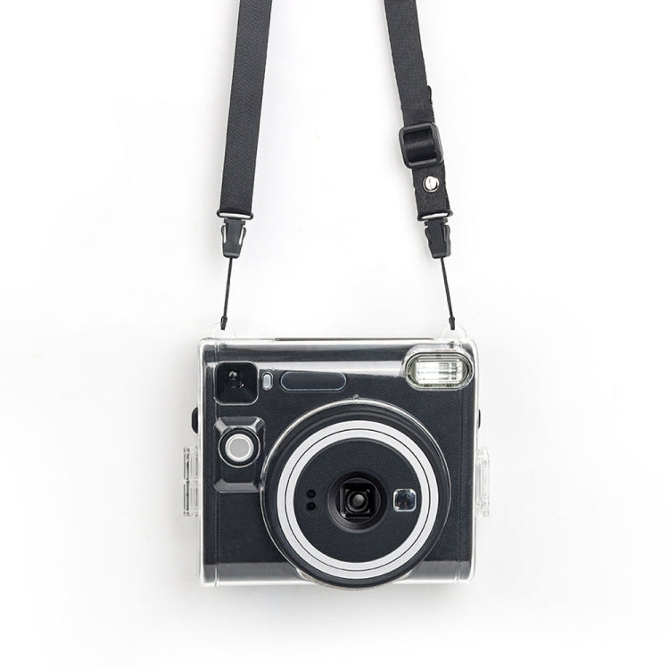 Per instax SQUARE SQ40 Custodia protettiva in cristallo trasparente per fotocamera con cordino, For instax SQUARE SQ40