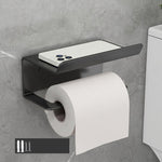 Portarotolo da bagno in acciaio inossidabile, ripiano per cellulare senza perforazione, Phone Rack (White), Paper Rack (White）, Phone Rack (Black), Paper Rack (Black), Phone Rack (Gray), Paper Rack (Gray)