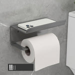 Portarotolo da bagno in acciaio inossidabile, ripiano per cellulare senza perforazione, Phone Rack (White), Paper Rack (White）, Phone Rack (Black), Paper Rack (Black), Phone Rack (Gray), Paper Rack (Gray)