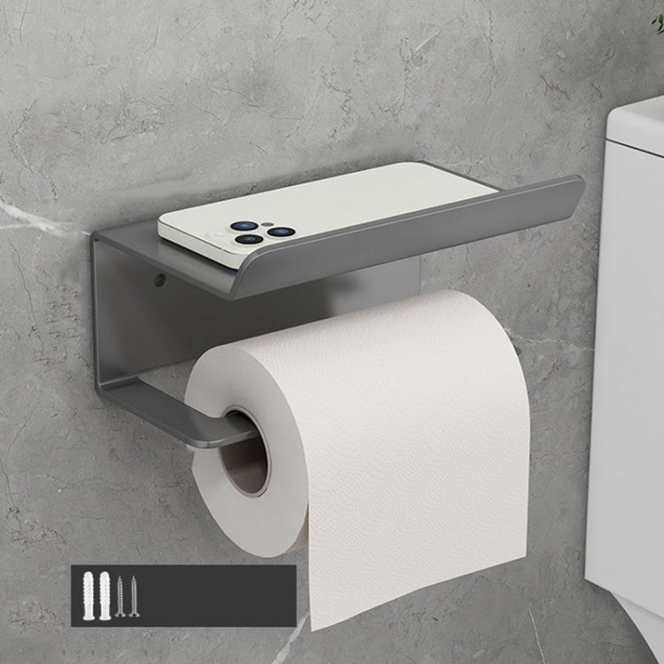 Portarotolo da bagno in acciaio inossidabile, ripiano per cellulare senza perforazione, Phone Rack (White), Paper Rack (White）, Phone Rack (Black), Paper Rack (Black), Phone Rack (Gray), Paper Rack (Gray)