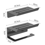 Portarotolo da bagno in acciaio inossidabile, ripiano per cellulare senza perforazione, Phone Rack (White), Paper Rack (White）, Phone Rack (Black), Paper Rack (Black), Phone Rack (Gray), Paper Rack (Gray)