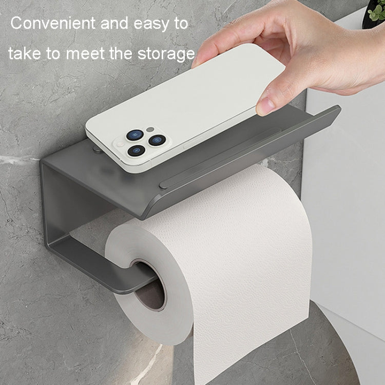 Portarotolo da bagno in acciaio inossidabile, ripiano per cellulare senza perforazione, Phone Rack (White), Paper Rack (White）, Phone Rack (Black), Paper Rack (Black), Phone Rack (Gray), Paper Rack (Gray)