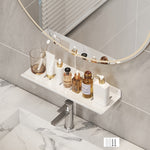 Scaffale per rubinetto Scaffale per lavabo per bagno di casa Scaffale senza foro, 30cm (White), 40cm (White), 50cm (White), 30cm (Black), 40cm (Black), 50cm (Black), 30cm (Gray), 40cm (Gray), 50cm (Gray), 50cm U-shaped (White), 50cm U-shaped (Black)   ...