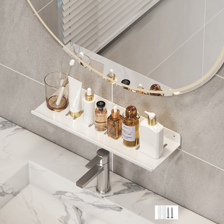 Scaffale per rubinetto Scaffale per lavabo per bagno di casa Scaffale senza foro, 30cm (White), 40cm (White), 50cm (White), 30cm (Black), 40cm (Black), 50cm (Black), 30cm (Gray), 40cm (Gray), 50cm (Gray), 50cm U-shaped (White), 50cm U-shaped (Black)   ...