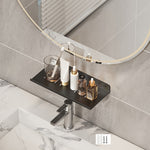 Scaffale per rubinetto Scaffale per lavabo per bagno di casa Scaffale senza foro, 30cm (White), 40cm (White), 50cm (White), 30cm (Black), 40cm (Black), 50cm (Black), 30cm (Gray), 40cm (Gray), 50cm (Gray), 50cm U-shaped (White), 50cm U-shaped (Black)   ...