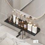 Scaffale per rubinetto Scaffale per lavabo per bagno di casa Scaffale senza foro, 30cm (White), 40cm (White), 50cm (White), 30cm (Black), 40cm (Black), 50cm (Black), 30cm (Gray), 40cm (Gray), 50cm (Gray), 50cm U-shaped (White), 50cm U-shaped (Black)   ...