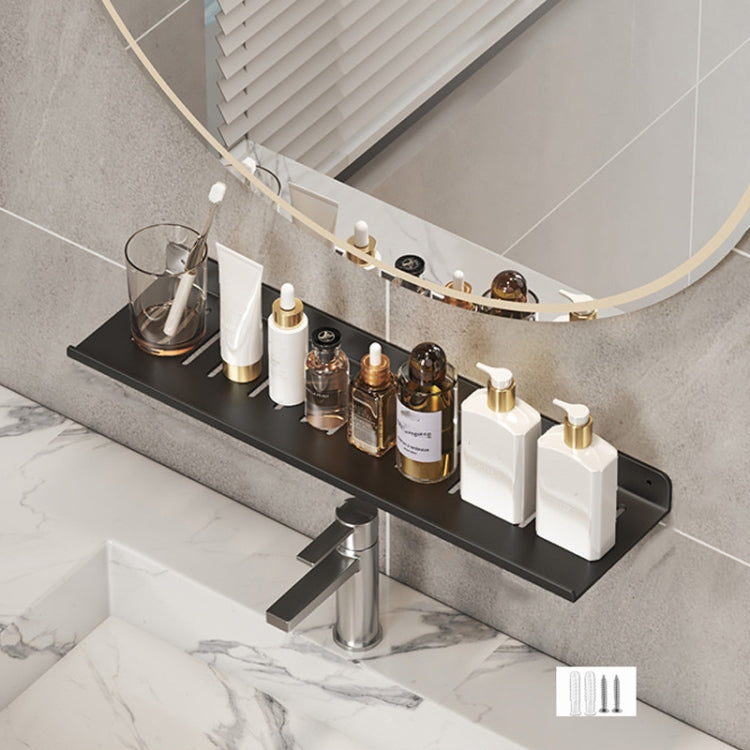 Scaffale per rubinetto Scaffale per lavabo per bagno di casa Scaffale senza foro, 30cm (White), 40cm (White), 50cm (White), 30cm (Black), 40cm (Black), 50cm (Black), 30cm (Gray), 40cm (Gray), 50cm (Gray), 50cm U-shaped (White), 50cm U-shaped (Black)   ...