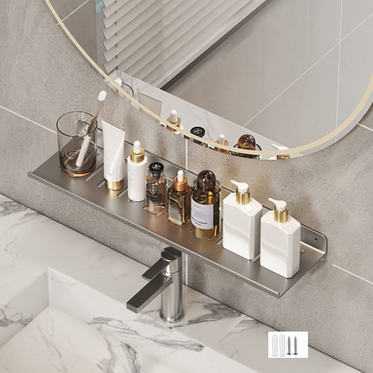 Scaffale per rubinetto Scaffale per lavabo per bagno di casa Scaffale senza foro, 30cm (White), 40cm (White), 50cm (White), 30cm (Black), 40cm (Black), 50cm (Black), 30cm (Gray), 40cm (Gray), 50cm (Gray), 50cm U-shaped (White), 50cm U-shaped (Black)   ...