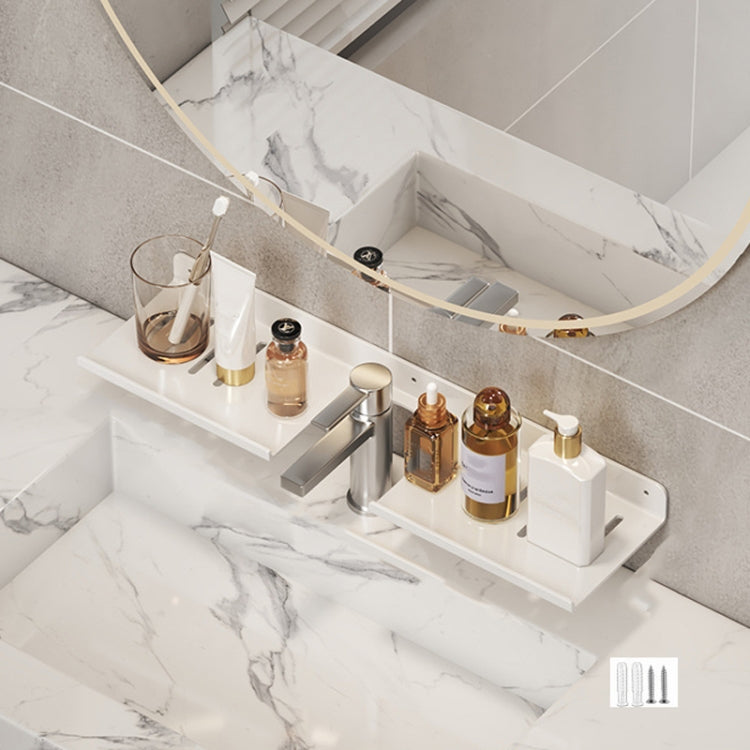 Scaffale per rubinetto Scaffale per lavabo per bagno di casa Scaffale senza foro, 30cm (White), 40cm (White), 50cm (White), 30cm (Black), 40cm (Black), 50cm (Black), 30cm (Gray), 40cm (Gray), 50cm (Gray), 50cm U-shaped (White), 50cm U-shaped (Black)   ...