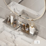 Scaffale per rubinetto Scaffale per lavabo per bagno di casa Scaffale senza foro, 30cm (White), 40cm (White), 50cm (White), 30cm (Black), 40cm (Black), 50cm (Black), 30cm (Gray), 40cm (Gray), 50cm (Gray), 50cm U-shaped (White), 50cm U-shaped (Black)   ...