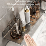 Scaffale per rubinetto Scaffale per lavabo per bagno di casa Scaffale senza foro, 30cm (White), 40cm (White), 50cm (White), 30cm (Black), 40cm (Black), 50cm (Black), 30cm (Gray), 40cm (Gray), 50cm (Gray), 50cm U-shaped (White), 50cm U-shaped (Black)   ...