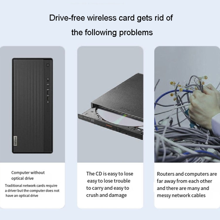 Trasmettitore ricevitore WiFi USB esterno per computer con scheda di rete wireless dual-band 2.4G/5G, 150M, 600M