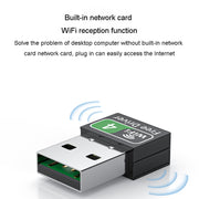 Trasmettitore ricevitore WiFi USB esterno per computer con scheda di rete wireless dual-band 2.4G/5G, 150M, 600M