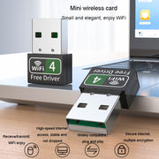 Trasmettitore ricevitore WiFi USB esterno per computer con scheda di rete wireless dual-band 2.4G/5G, 150M, 600M