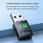 Trasmettitore ricevitore WiFi USB esterno per computer con scheda di rete wireless dual-band 2.4G/5G, 150M, 600M