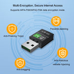 Trasmettitore ricevitore WiFi USB esterno per computer con scheda di rete wireless dual-band 2.4G/5G, 150M, 600M