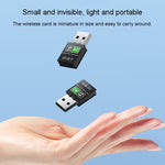 Trasmettitore ricevitore WiFi USB esterno per computer con scheda di rete wireless dual-band 2.4G/5G, 150M, 600M