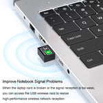 Trasmettitore ricevitore WiFi USB esterno per computer con scheda di rete wireless dual-band 2.4G/5G, 150M, 600M