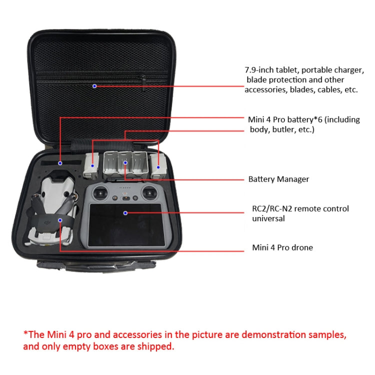 Per borsa a tracolla con telecomando DJI Mini 4 Pro / RC2, pratico pacchetto a tracolla, PU Leather, Nylon