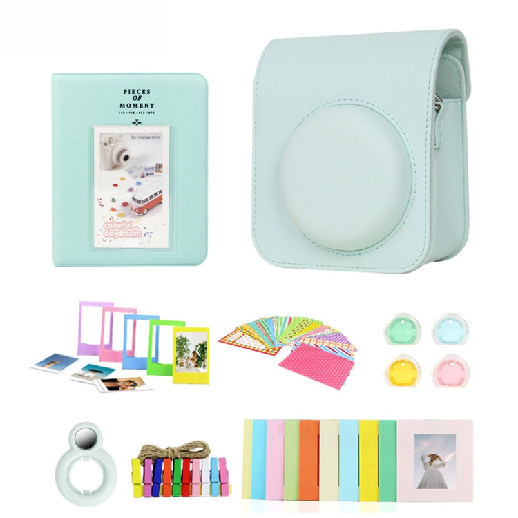 Per Polaroid Mini12 Borsa per fotocamera con cornice per foto 7 in 1 per album fotografico, Green, White, Blue, Pink, Purple
